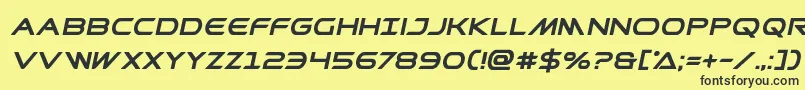 Prometheanboldital Font – Black Fonts on Yellow Background