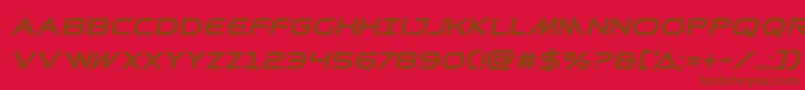 フォントPrometheanboldital – 赤い背景に茶色の文字