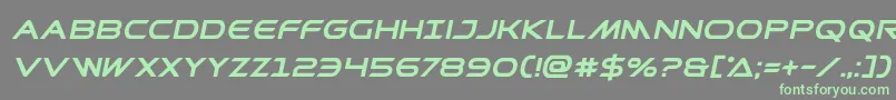 Prometheanboldital Font – Green Fonts on Gray Background