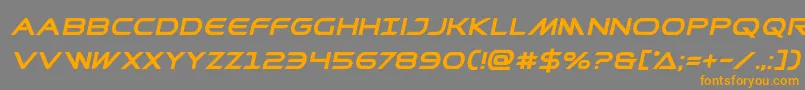 Prometheanboldital Font – Orange Fonts on Gray Background