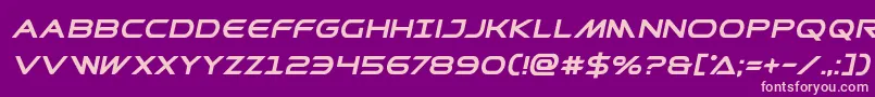 Prometheanboldital Font – Pink Fonts on Purple Background