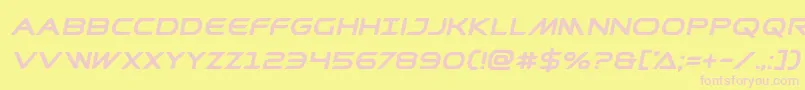 Prometheanboldital Font – Pink Fonts on Yellow Background