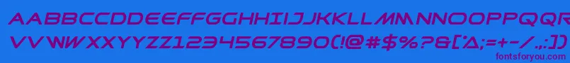 Prometheanboldital Font – Purple Fonts on Blue Background