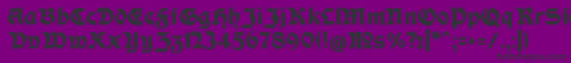 ModerneFetteSchwabacherc Font – Black Fonts on Purple Background