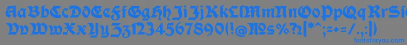 More about ModerneFetteSchwabacherc Font ModerneFetteSchwabacherc Font – Blue Fonts on Gray Background