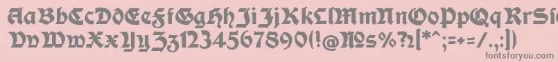 More about ModerneFetteSchwabacherc Font ModerneFetteSchwabacherc Font – Gray Fonts on Pink Background