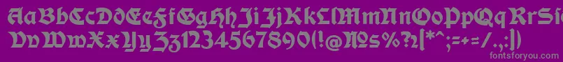 More about ModerneFetteSchwabacherc Font ModerneFetteSchwabacherc Font – Gray Fonts on Purple Background