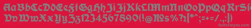 ModerneFetteSchwabacherc Font – Gray Fonts on Red Background