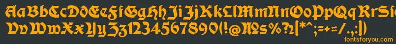More about ModerneFetteSchwabacherc Font ModerneFetteSchwabacherc Font – Orange Fonts on Black Background