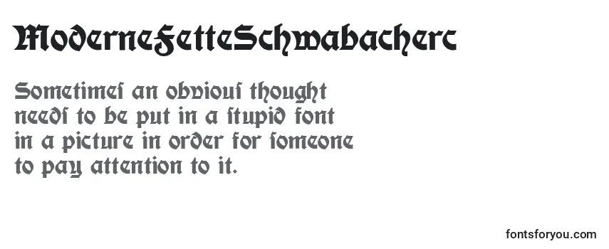 ModerneFetteSchwabacherc Font