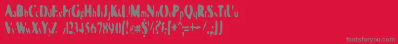 GalaxiaNebulous Font – Gray Fonts on Red Background