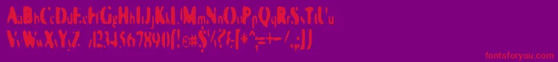 GalaxiaNebulous Font – Red Fonts on Purple Background