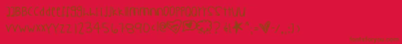 Ghettosymphony Font – Brown Fonts on Red Background