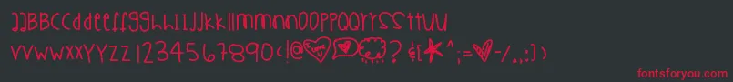 Ghettosymphony Font – Red Fonts on Black Background