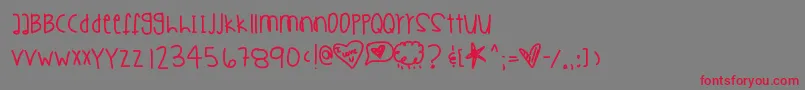 Ghettosymphony Font – Red Fonts on Gray Background