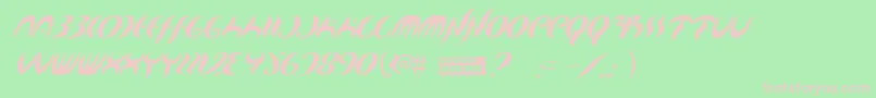 Mapofyou Font – Pink Fonts on Green Background