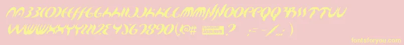 Mapofyou Font – Yellow Fonts on Pink Background
