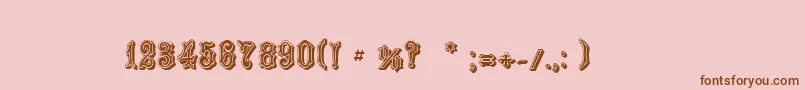 LeBourgettitleСЃ Font – Brown Fonts on Pink Background