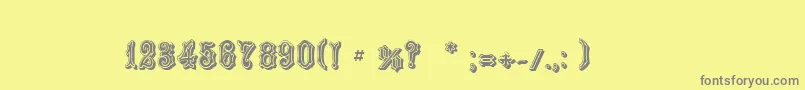 LeBourgettitleСЃ Font – Gray Fonts on Yellow Background