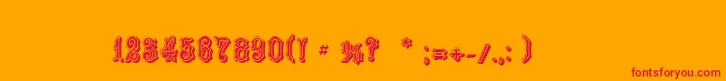 fuente LeBourgettitleСЃ – Fuentes Rojas Sobre Fondo Naranja
