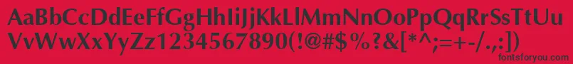 AgoptcyrillicBold-Schriftart – Schwarze Schriften auf rotem Hintergrund