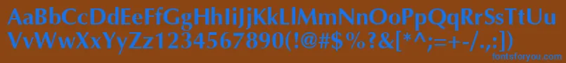 AgoptcyrillicBold Font – Blue Fonts on Brown Background