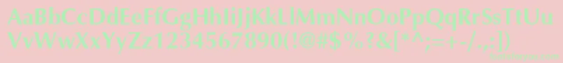 AgoptcyrillicBold Font – Green Fonts on Pink Background