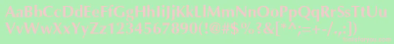 AgoptcyrillicBold Font – Pink Fonts on Green Background