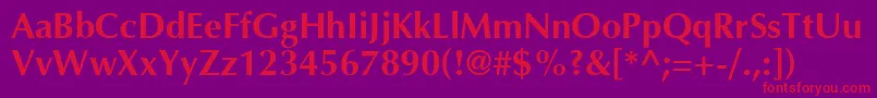 フォントAgoptcyrillicBold – 紫の背景に赤い文字
