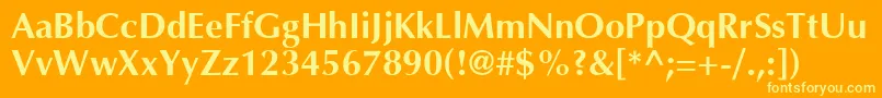 AgoptcyrillicBold Font – Yellow Fonts on Orange Background