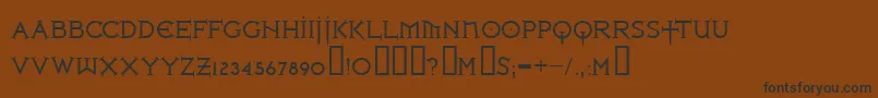 Шрифт Ironlrg ffy – чёрные шрифты на коричневом фоне
