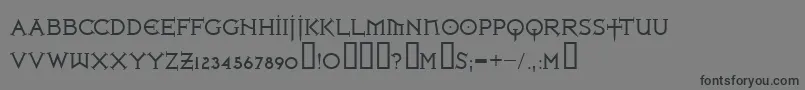 Ironlrg ffy Font – Black Fonts on Gray Background