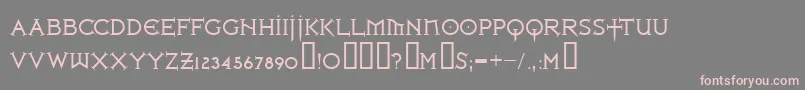 Ironlrg ffy Font – Pink Fonts on Gray Background