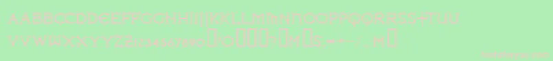 Ironlrg ffy-fontti – vaaleanpunaiset fontit vihreällä taustalla