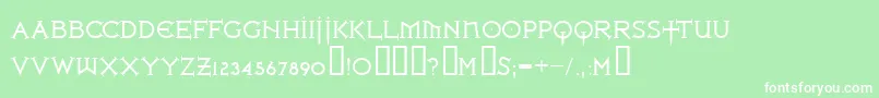 Ironlrg ffy Font – White Fonts on Green Background