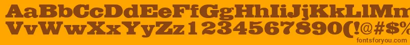 EgyptianRegularDb Font – Brown Fonts on Orange Background