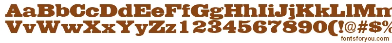 Czcionka EgyptianRegularDb – brązowe czcionki