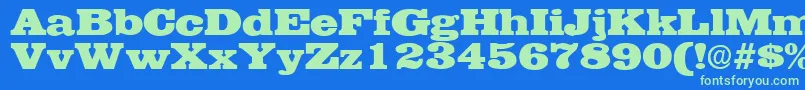 EgyptianRegularDb Font – Green Fonts on Blue Background