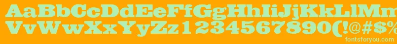 EgyptianRegularDb Font – Green Fonts on Orange Background