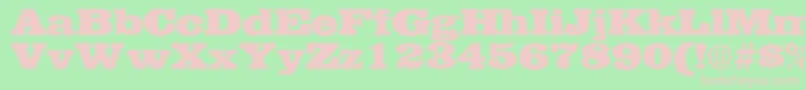 EgyptianRegularDb Font – Pink Fonts on Green Background