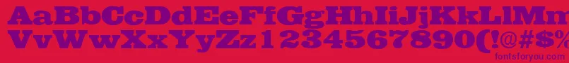 fuente EgyptianRegularDb – Fuentes Moradas Sobre Fondo Rojo