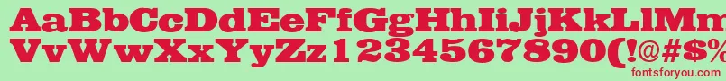 EgyptianRegularDb Font – Red Fonts on Green Background