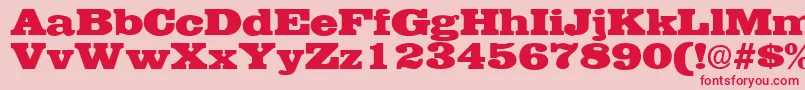 EgyptianRegularDb Font – Red Fonts on Pink Background
