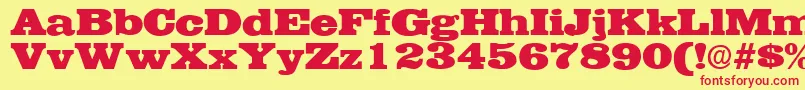 EgyptianRegularDb Font – Red Fonts on Yellow Background