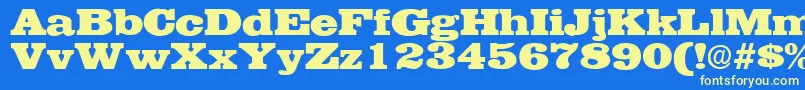 EgyptianRegularDb Font – Yellow Fonts on Blue Background