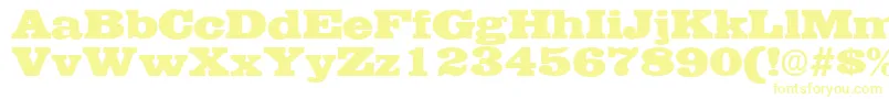 EgyptianRegularDb Font – Yellow Fonts on White Background