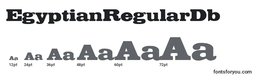 Размеры шрифта EgyptianRegularDb