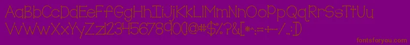 Kgtruecolors Font – Brown Fonts on Purple Background