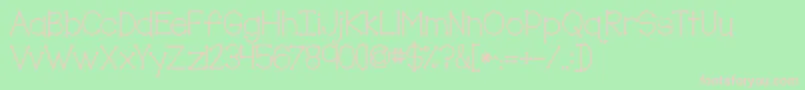 Kgtruecolors Font – Pink Fonts on Green Background