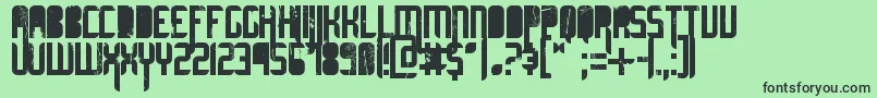 UltimateMidnight-fontti – mustat fontit vihreällä taustalla